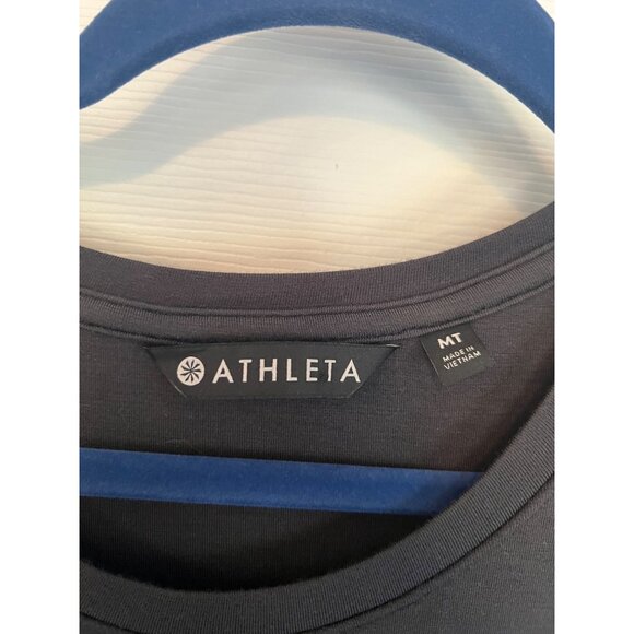 Athleta Side Rushed Grey Sleeveless Midi Length Dress Size Medium Tall - Picture 4 of 9